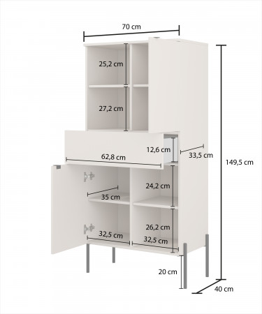 Комод на 2 двери и 1 ящик Helvetia ORE 24LGOG42 (дуб Линдберга)
