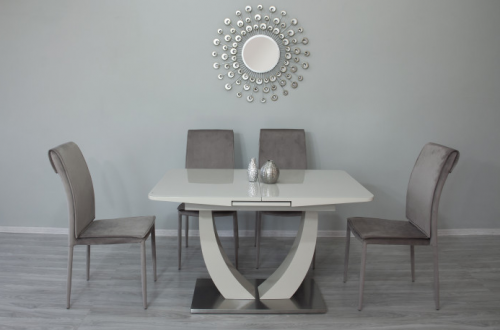 Стол обеденный модерн premium T Evro- Concord Beige gloss T-904 (160-200*90)