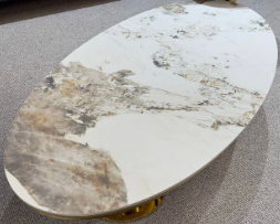 Комплект журнальных столов Elt- T-31 золото + керамика  