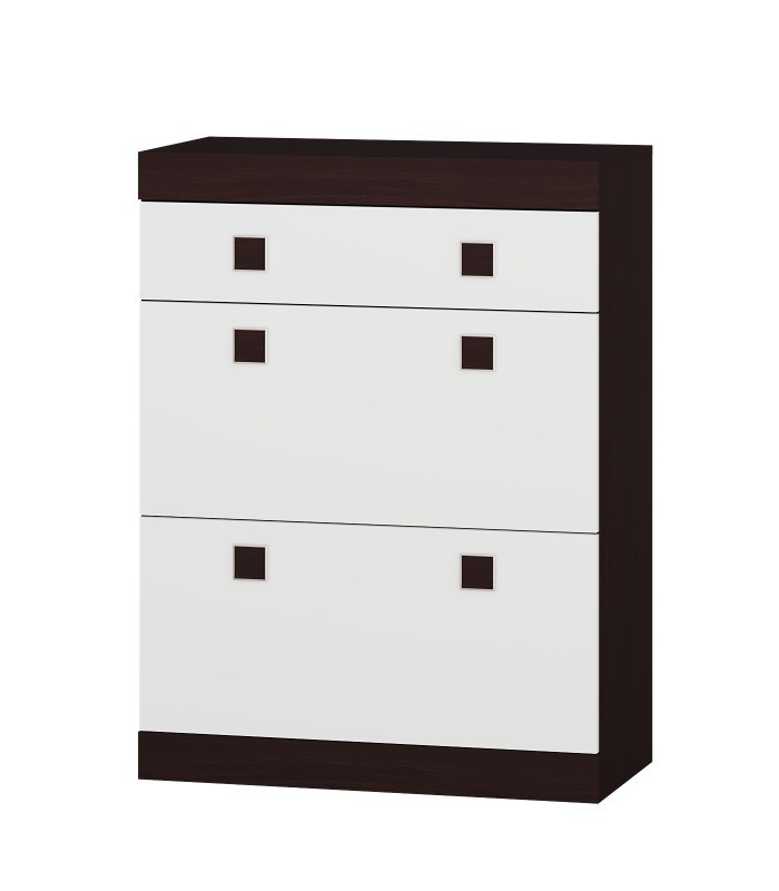 Прихожая(модульная) EVR- Соната-11 венге темный + белый