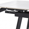 Стол раскладной CRV-Hugo, Pure white ceramic top black base, 90 см, белый