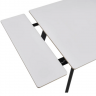 Стол раскладной CRV-Hugo, Pure white ceramic top black base, 90 см, белый