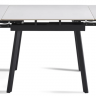 Стол раскладной CRV-Hugo, Pure white ceramic top black base, 90 см, белый