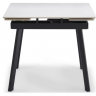 Стол раскладной CRV-Hugo, Pure white ceramic top black base, 90 см, белый