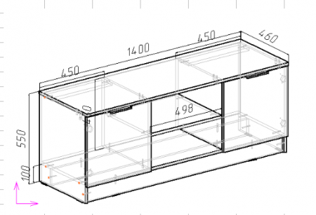 Тумба для телевизора ViA- APC ТВ-7 (дуб тахо/кашемир)