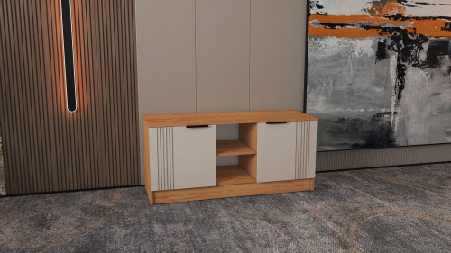 Тумба для телевизора ViA- APC ТВ-7 (дуб тахо/кашемир)