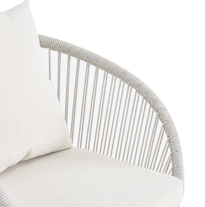 Стул садовый VTR- ODС-10 (Лукка) айвори + белый дуб