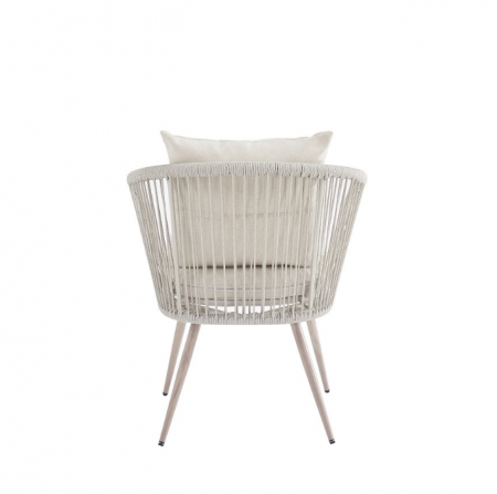 Стул садовый VTR- ODС-10 (Лукка) айвори + белый дуб