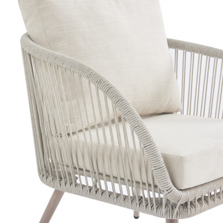 Стул садовый VTR- ODС-10 (Лукка) айвори + белый дуб