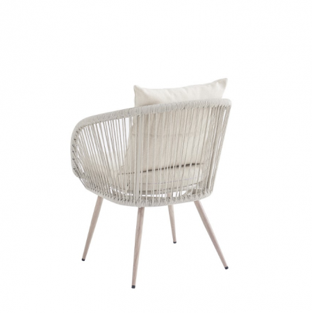 Стул садовый VTR- ODС-10 (Лукка) айвори + белый дуб