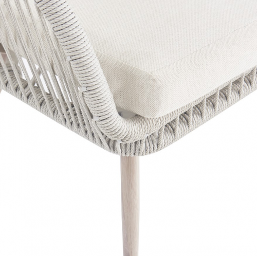 Стул садовый VTR- ODС-10 (Лукка) айвори + белый дуб