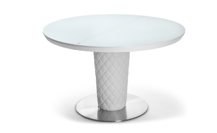 Стол обеденный BLN- CHANEL (Шанель) 120-160 x 120 см белый, шампань