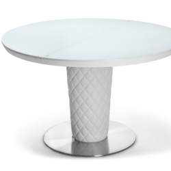 Стол обеденный BLN- CHANEL (Шанель) 120-160 x 120 см белый, шампань