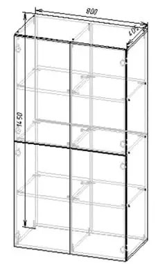 Шкаф низкий 145х80х42 cм KOD- ШК-1 Винус