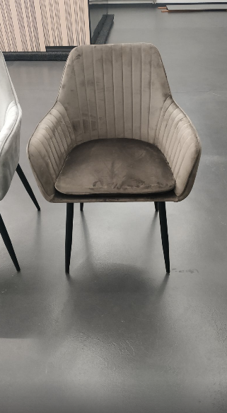 Кресло обеденное модерн MFF- Paula-C вельвет коричневый