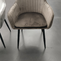 Кресло обеденное модерн MFF- Paula-C вельвет коричневый