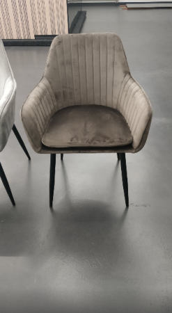 Кресло обеденное модерн MFF- Paula-C вельвет коричневый