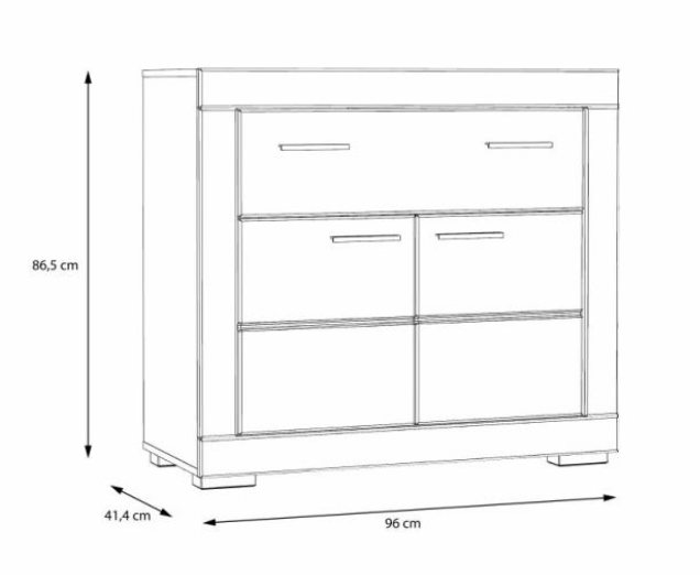Комод PL- Forte SNOW SNWK22