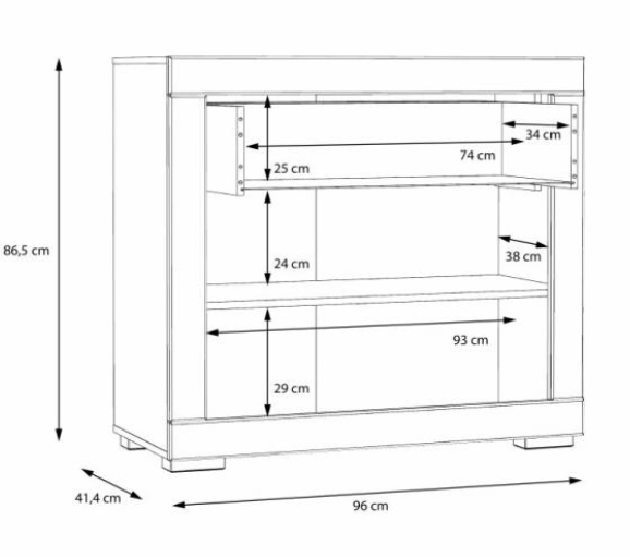 Комод PL- Forte SNOW SNWK22