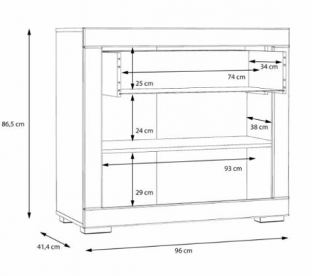 Комод PL- Forte SNOW SNWK22