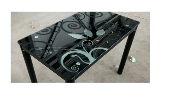 SIGNAL PL- Стол стеклянный Damar (черный + черный)