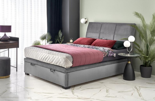 Кровать двуспальная HALMAR CONTINENTAL_2-160 (пепельный) 160х200 