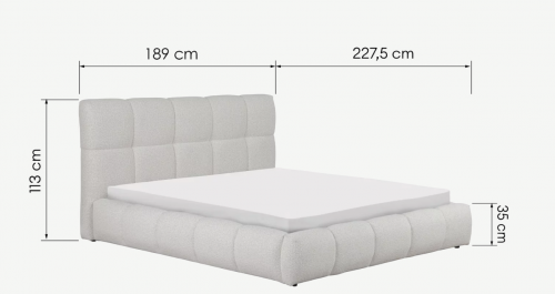 Кровать с подьемным механизмом CRV- Fusion Swan feather 160*200 