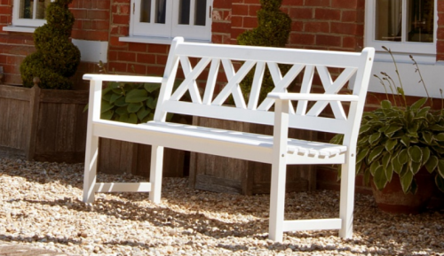 Лавка Alexander Rose TEA- WHITE PAINTED DRACHMANN BENCH 1.5M