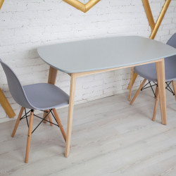 Кухонный комплект Ont- Винцензо 120 серый стол + 2 Стула Classic (Осако)