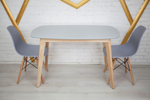 Кухонный комплект Ont- Винцензо 120 серый стол + 2 Стула Classic (Осако)