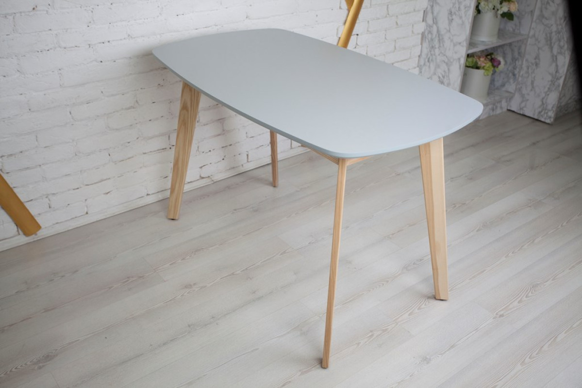 Кухонный комплект Ont- Винцензо 120 серый стол + 2 Стула Classic (Осако)