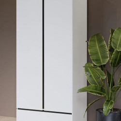 Шкаф на 2 двери с 1 ящиком Helvetia CROSS S 249WMY18 (белый-черный)