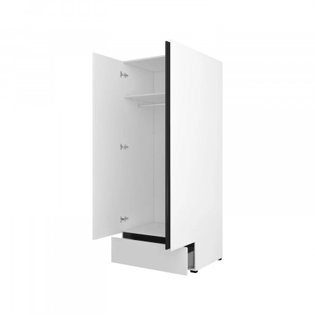 Шкаф на 2 двери с 1 ящиком Helvetia CROSS S 249WMY18 (белый-черный)