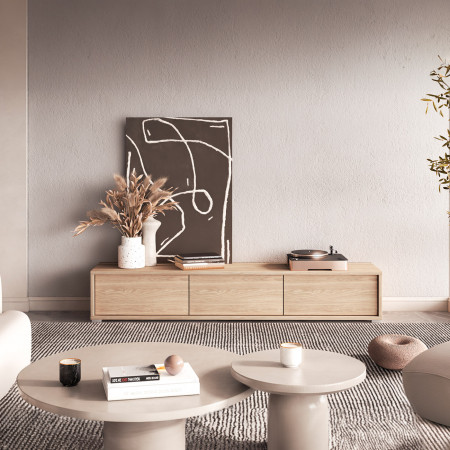 Тумба под телевизор навесная Helvetia FRIDA 24DOMT38 (дуб промасленный)