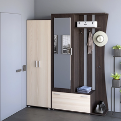 Прихожая(модульная) EVR- Бриз-7 венге темный + дуб молочный