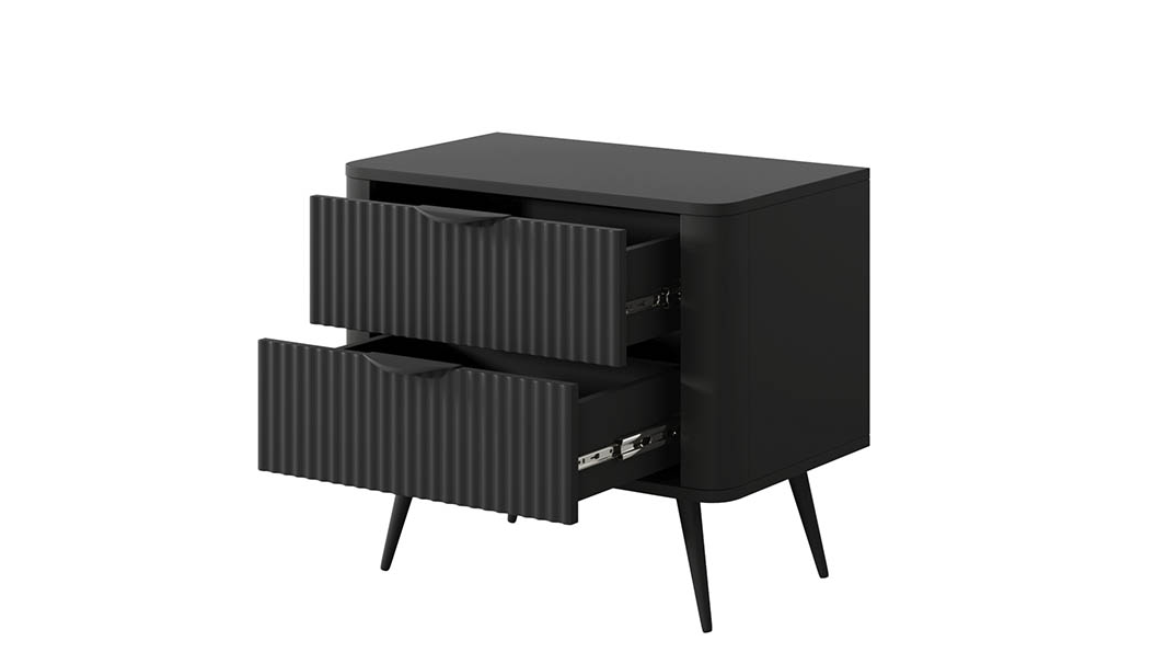 Прикроватная тумба TOP- Лагуна (Lante) 2ш Черный