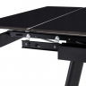 Стол раcкладной CRV-Hugo, Charcoal black ceramic top black base,90 см, черный