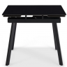 Стол раcкладной CRV-Hugo, Charcoal black ceramic top black base,90 см, черный