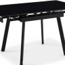 Стол раcкладной CRV-Hugo, Charcoal black ceramic top black base,90 см, черный