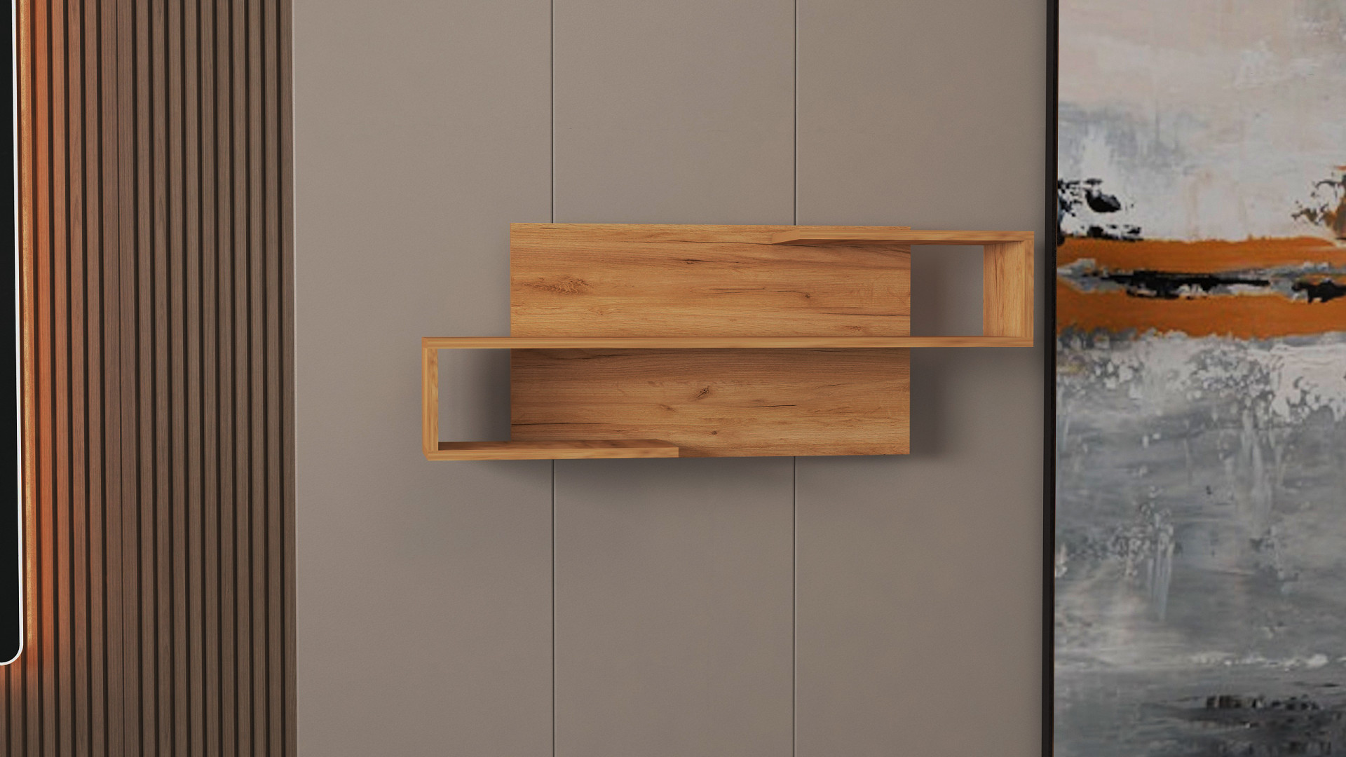 Полка навесная ViA- APC АП-1 (дуб тахо)