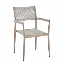 Стул садовый VTR- ODС-15 (Этна) айвори + белый дуб 