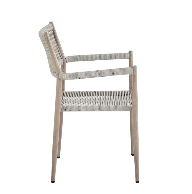 Стул садовый VTR- ODС-15 (Этна) айвори + белый дуб 