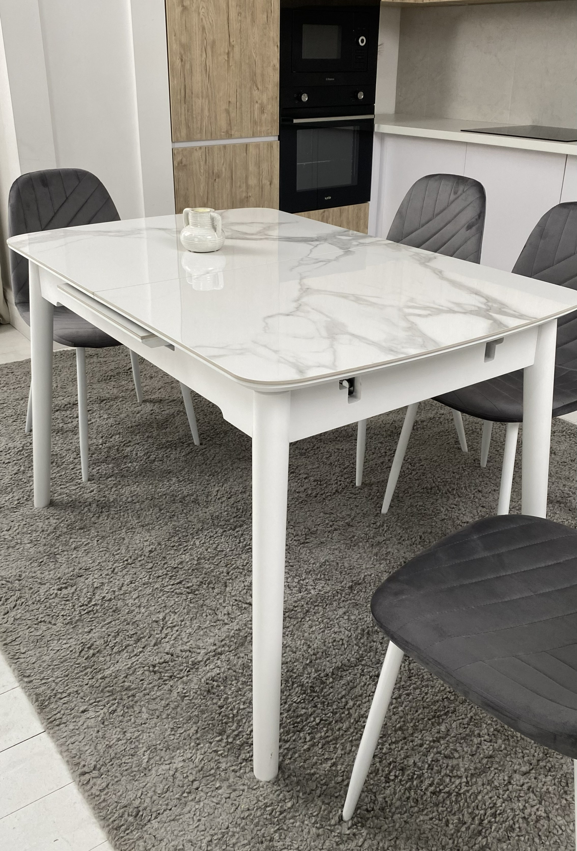 Стол обеденный модерн VTR- TM-76 вайт клауд + белый