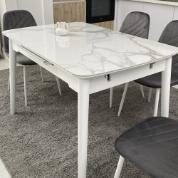 Стол обеденный модерн VTR- TM-76 вайт клауд + белый
