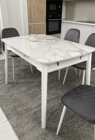 Стол обеденный модерн VTR- TM-76 вайт клауд + белый