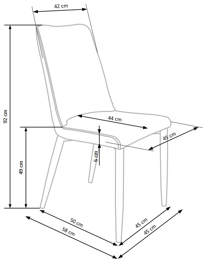 Стул обеденный мягкий PL- Halmar K-368