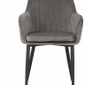 Кресло обеденное модерн MFF- Paula вельвет серый