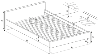 Двуспальная кровать PL- HALMAR PADVA 160