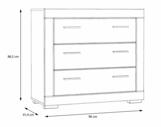 Комод PL- Forte SNOW SNWK23