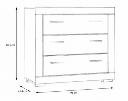 Комод PL- Forte SNOW SNWK23